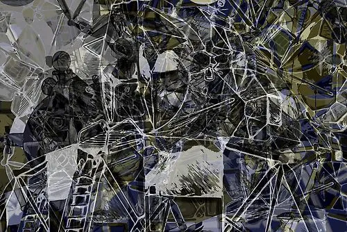 Apollo 11 Lunar Excursion Module Mashup Collage